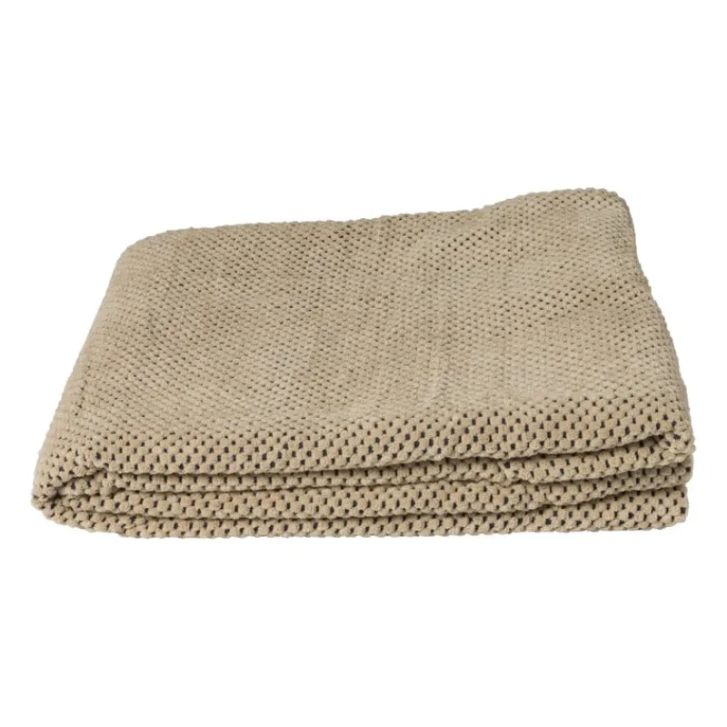 Xenos Plaids-Plaid blokje - beige - 130x160 cm