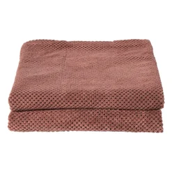 Xenos Plaids-Plaid blokjes - roze - 130x160 cm