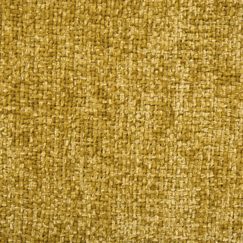 Xenos Plaids-Plaid chenille met kwastjes Mieke - geel - 170x130 cm