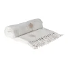 Xenos Plaids-Plaid palmboom - beige/goud - 170x130 cm