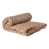 Xenos Plaids-Plaid quilted bloem - roze/rood - 170x130 cm