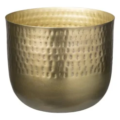 Xenos Plantenbakken|Bloempotten-Plantenpot relief - goud - ø25x21 cm