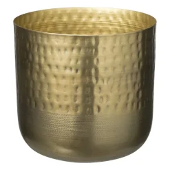 Xenos Plantenbakken|Bloempotten-Plantenpot relief - goud - ø18.5x17.5 cm