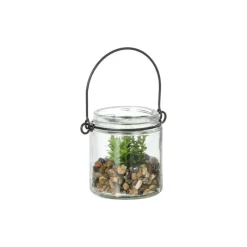 Xenos Kunstplanten-Plantje in glas - ø6x6.7 cm