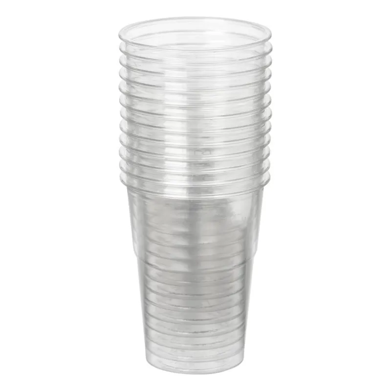 Xenos Festivals|Wegwerpservies-Plastic bierglazen - 250 ml - set van 12