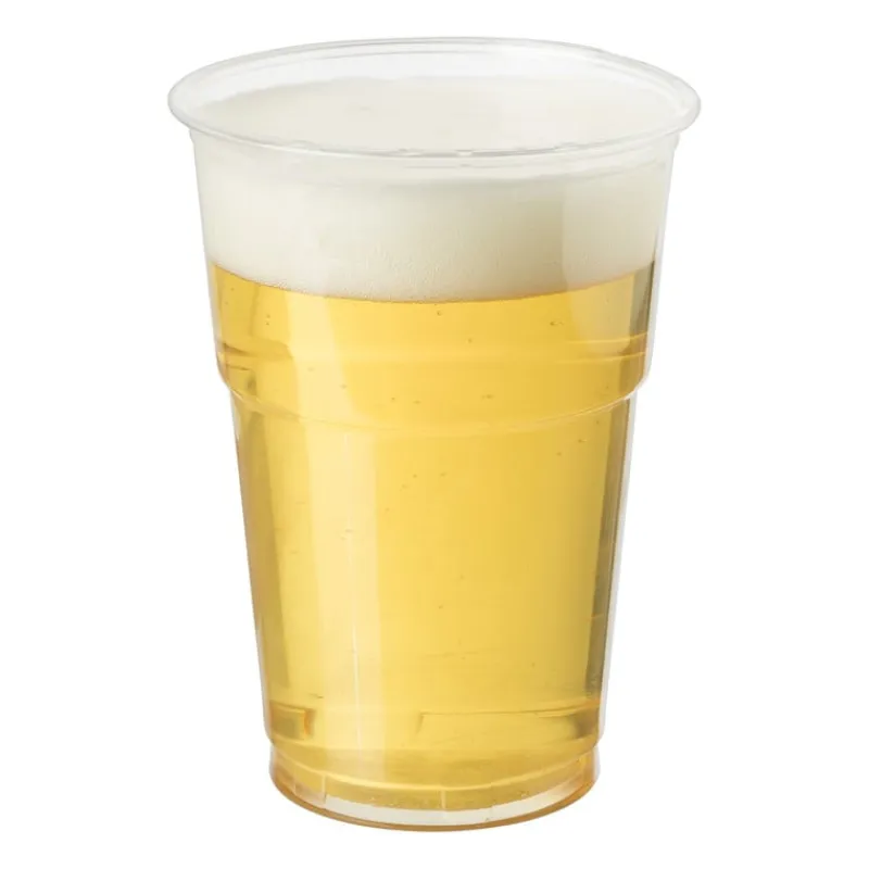Xenos Festivals|Wegwerpservies-Plastic bierglazen - 250 ml - set van 12