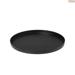 Xenos Kaarsenplateaus-Plateau metaal rond - diverse kleuren - ø25x1.5 cm