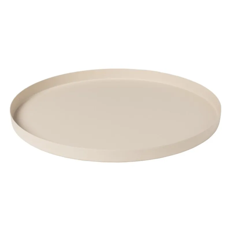 Xenos Kaarsenplateaus-Plateau metaal rond - diverse kleuren - ø25x1.5 cm