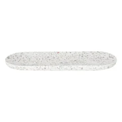 Xenos Badkamer Accessoires|Kaarsenplateaus-Plateau Terrazzo - steen - 2x33.7x12.9 cm