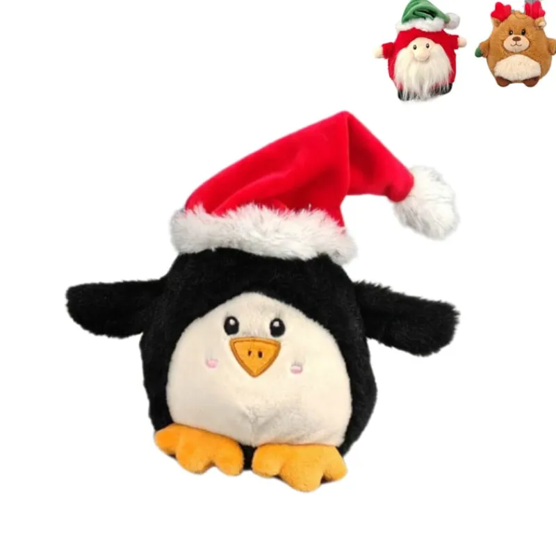 Xenos Knuffels|Kerstcadeaus-Pluche kerst knuffel - 14x10x14 cm - diverse varianten