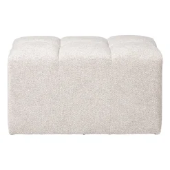 Xenos Poefjes-Poef chenille - beige - 38x66x38 cm