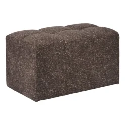 Xenos Poefjes-Poef chenille - donkerbruin -38x66x38 cm