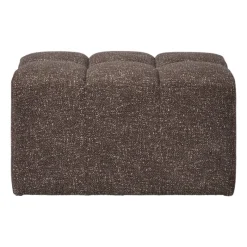 Xenos Poefjes-Poef chenille - donkerbruin -38x66x38 cm