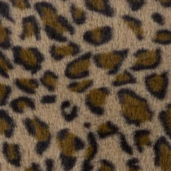 Xenos Poefjes-Poef luipaard - bruin/beige - ø40x29 cm