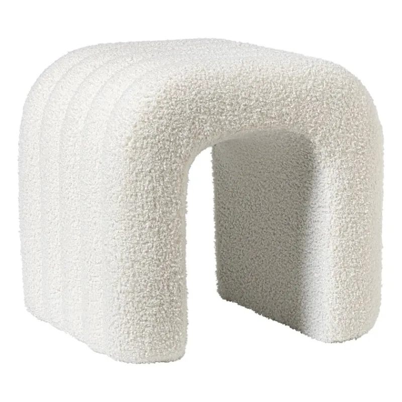 Xenos Poefjes-Poef Naomi - wit - 41x42x30 cm