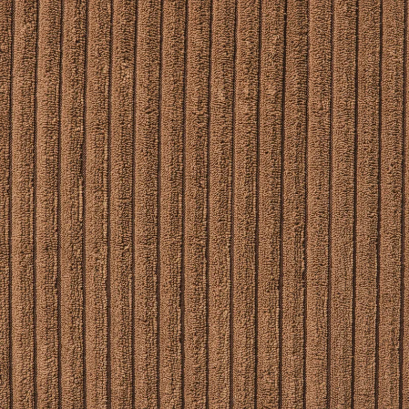 Xenos Poefjes-Poef rib vierkant- bruin - 38x35x35 cm