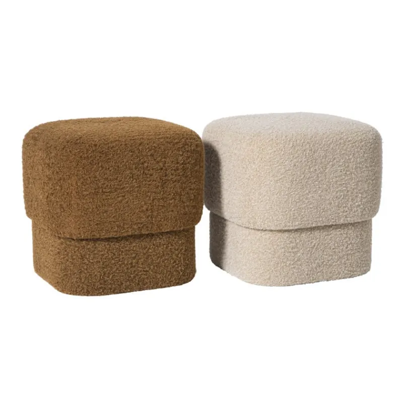 Xenos Poefjes-Poef vilt - beige - 40x40x40 cm