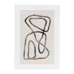 Xenos Posters-Poster abstract 2 - beige/zwart - 21x30 cm