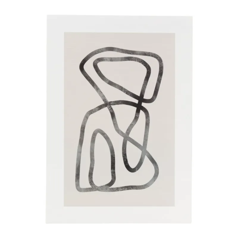 Xenos Posters-Poster abstract 2 - beige/zwart - 21x30 cm