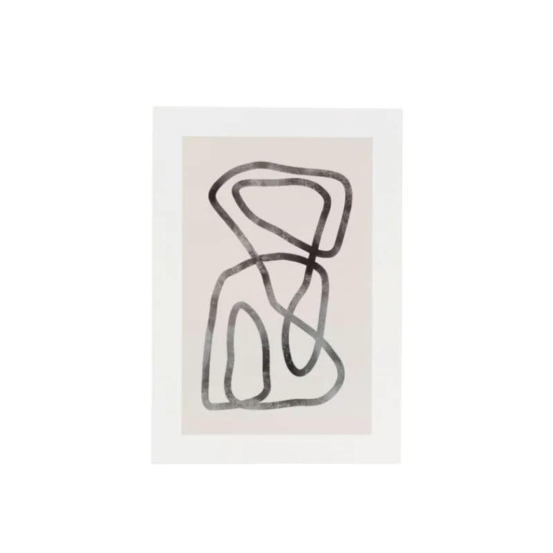 Xenos Posters-Poster abstract 2 - beige/zwart - 13x18 cm