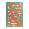 Xenos Posters-Poster ciao - groen/rood - 50x70 cm