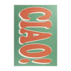 Xenos Posters-Poster ciao - groen/rood - 50x70 cm