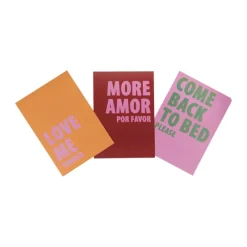 Xenos Posters-Poster come back to bed - roze/groen - 13x18 cm