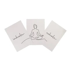 Xenos Posters-Poster exhale - beige/zwart - 13x18 cm