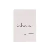Xenos Posters-Poster inhale - beige/zwart - 13x18 cm