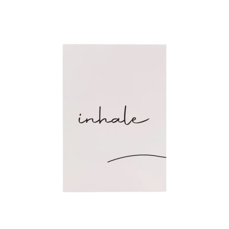 Xenos Posters-Poster inhale - beige/zwart - 13x18 cm