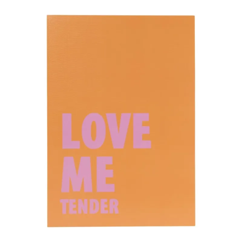 Xenos Posters-Poster love me tender - oranje/roze - 21x30 cm