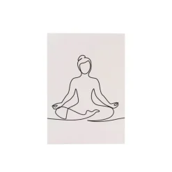 Xenos Posters-Poster mediteren - beige/zwart - 13x18 cm