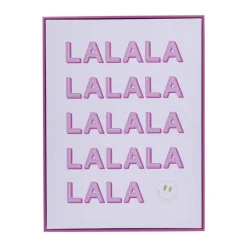 Happy at home by Sanny Posters-Poster met lijst la la la - paars/roze - 40x30 cm -