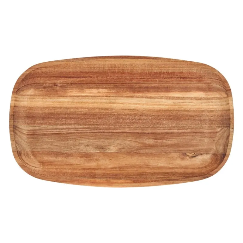 Xenos Borrelplanken|Kaarsenplateaus-Presenteerplank Acacia - 34x19.7 cm
