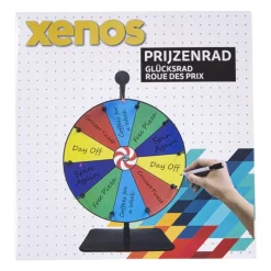 Xenos Spellen|Drankspellen-Prijzenrad met stift - ø35x48.2 cm