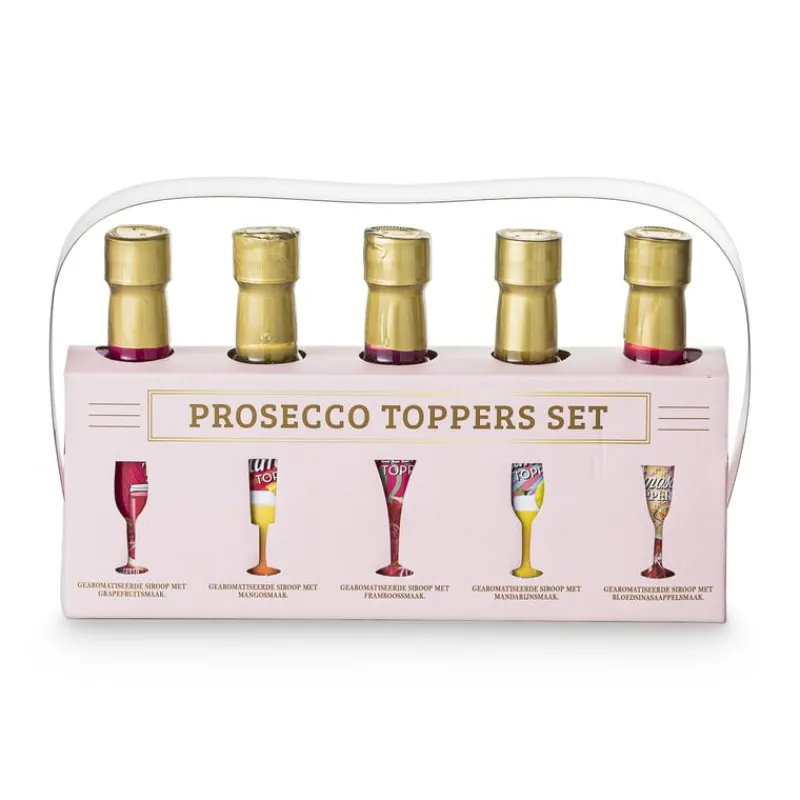 Xenos Koude Dranken|Kerstcadeaus-Prosecco toppers - 5 smaken
