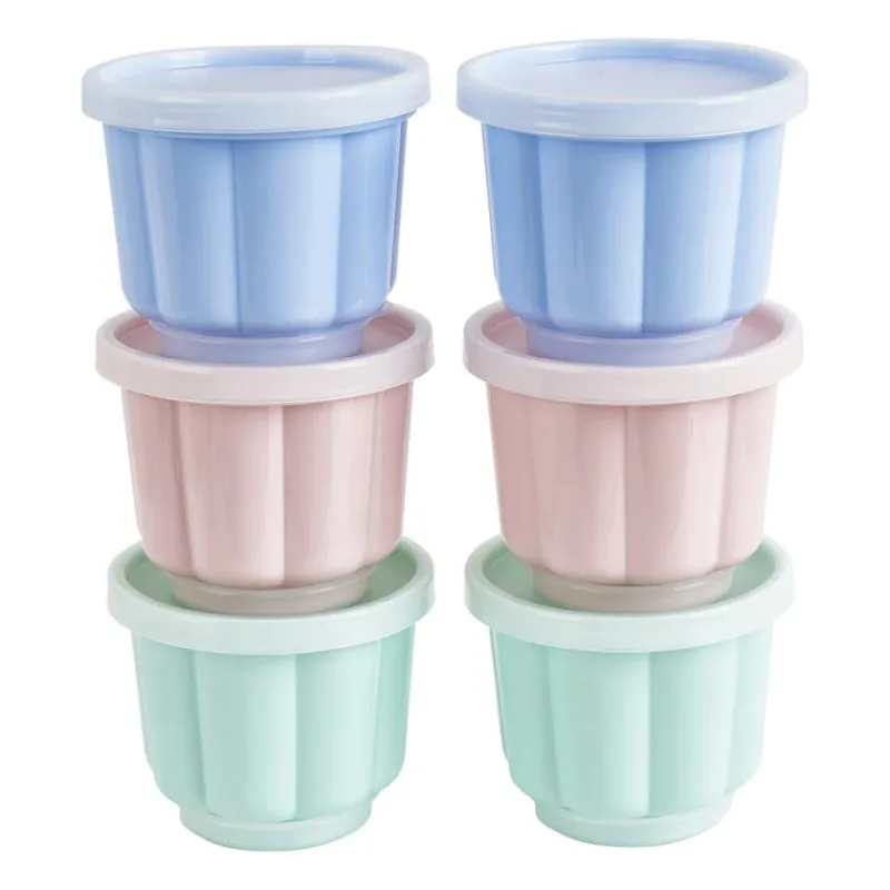 Xenos Bakgerei|Bakvormen-Puddingvormen - pastel - set van 6