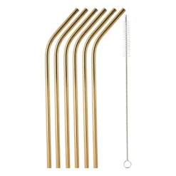 Xenos Rietjes-Rietjes RVS - goud - set van 6