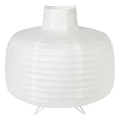 Xenos Staande Lampen-Rijstpapier lamp bol - wit - ø33x32.5 cm