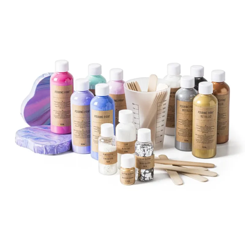 Xenos Verf-Roerstaafjes paint pouring - set van 20