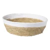 Xenos Manden|Manden-Ronde mand met witte rand - ø33x10 cm