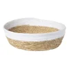 Xenos Manden|Manden-Ronde mand met witte rand - ø36x11 cm