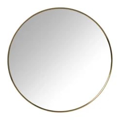Xenos Wandspiegels-Ronde spiegel - ø50 cm - goud metalen lijst