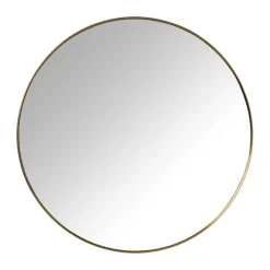 Xenos Wandspiegels-Ronde spiegel - ø70 cm - goud metalen lijst