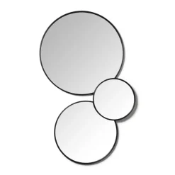 Xenos Kerstcadeaus|Wandspiegels-Ronde spiegel - ø80 cm - metalen lijst