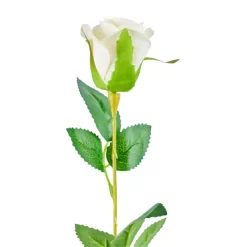 Xenos Kunstbloemen-Roos wit - 56 cm