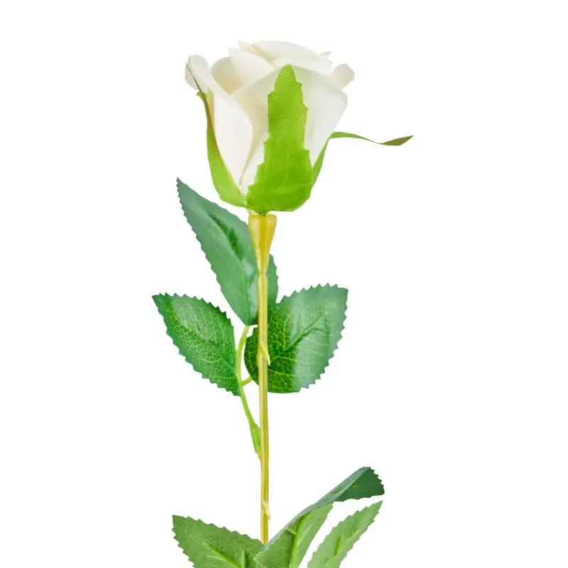 Xenos Kunstbloemen-Roos wit - 56 cm