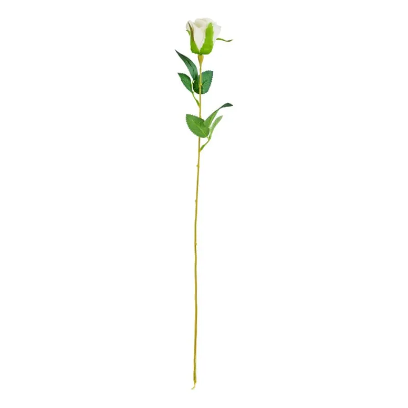Xenos Kunstbloemen-Roos wit - 56 cm