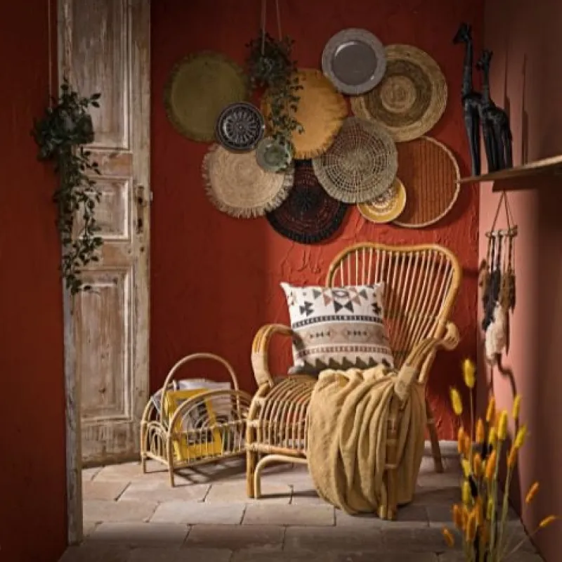 Xenos Fauteuils-Rotan fauteuil Bandung - naturel - 83x69x84 cm