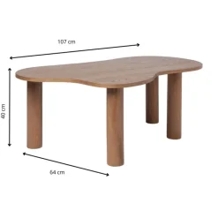 Xenos Salontafels-Salontafel Ruby - bruin - 40x107x64 cm